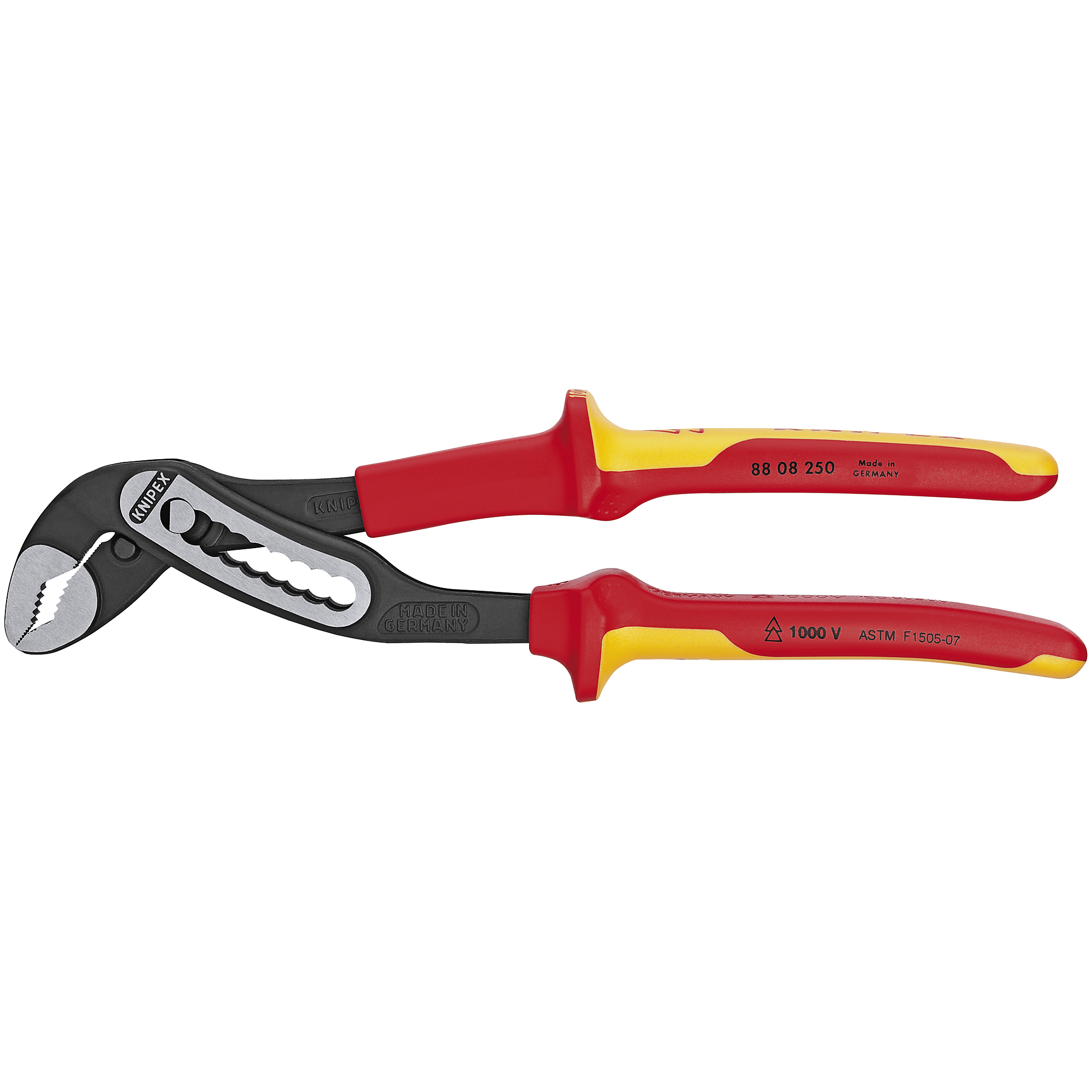 KNIPEX Alligator Water Pump Pliers - 10in., Comfort Grip, Chrome Vanadium, 1000V, Model# 88 08 250 US